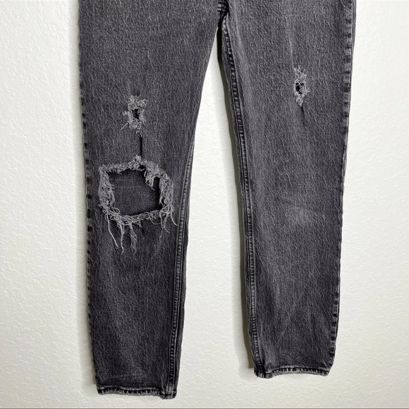 Abercrombie & Fitch Jeans Women Size 25 0 S The Dad High Rise Washed Black C - Picture 3 of 8
